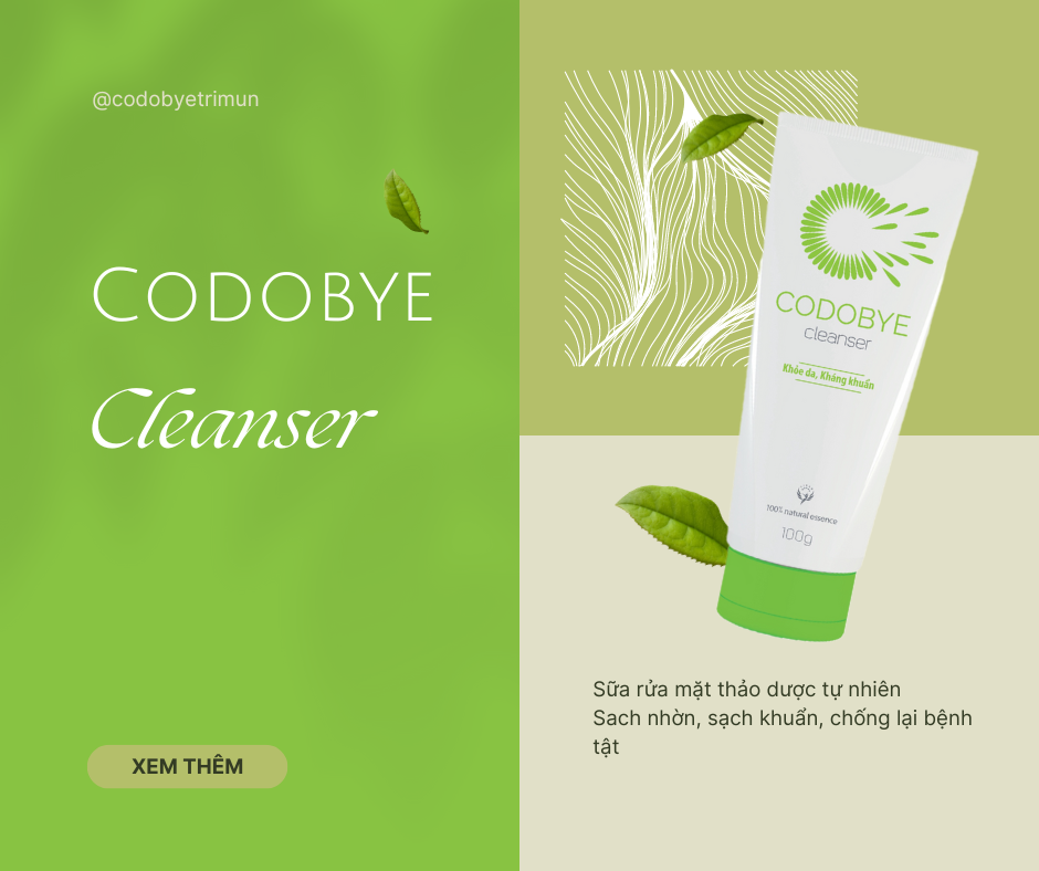 Sữa rửa mặt trị mụn Codobye Cleanser phòng và ngăn ngừa trứng cá