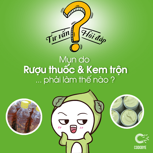 Tư vấn hỏi - đáp: bị mụn do rượu, kem trộn thì phải làm sao?